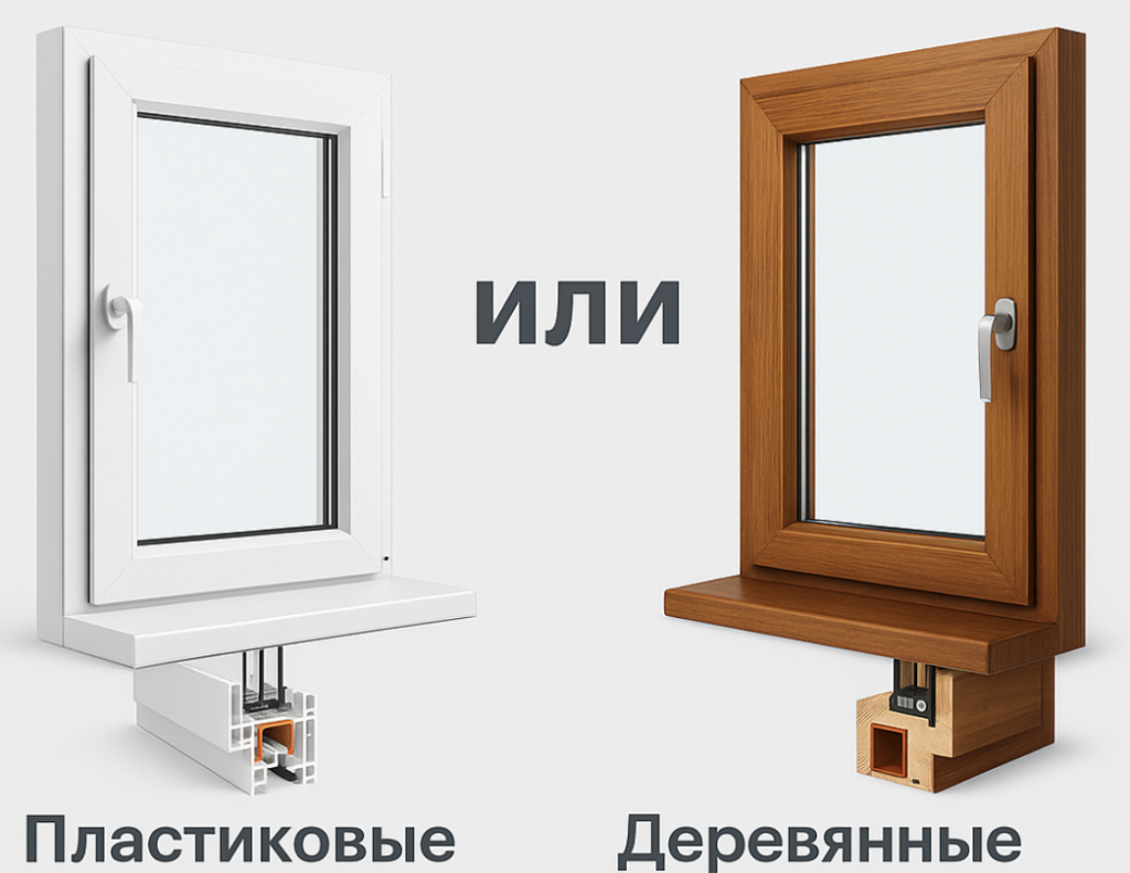 Пластиковые или деревянные окна: что выбрать в 2025 году?